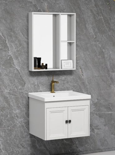 مغاسل ديكور مقاس 80 سم لون ابيض