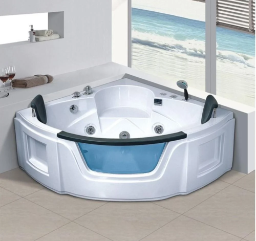 جاكوزي زاويه لون ابيض مقاس ١٣٥*١٣٥ كامل المواصفات