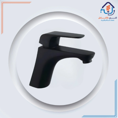 خلاط مغسلة لون أسود مقاوم للصدأ