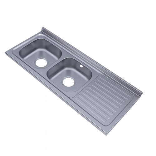 مجلى حوضين استيل 60*120 موديل كوري - التقنية الوطن...