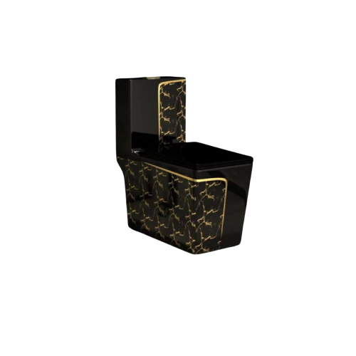 كرسي افرنجي مودرن مربع لون أسود ملكي