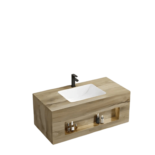 مغسلة رخام صناعي شكل صندوق بمقاسات متنوعه + مرايا...