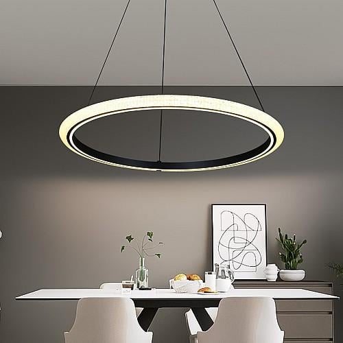 نجف مودرن اسود مع لون الانارة 3اضاءات 105 واط مقاس...