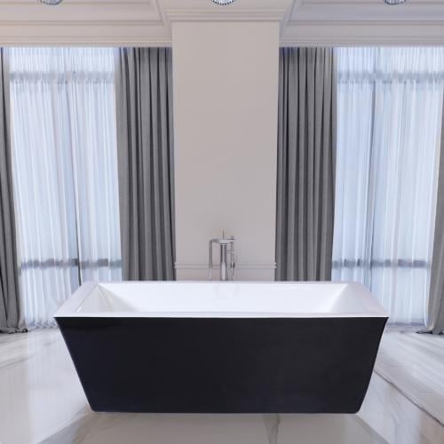 بانيو يونكس مشطوف 150/80 اسود من الخارج ابيض من ال...