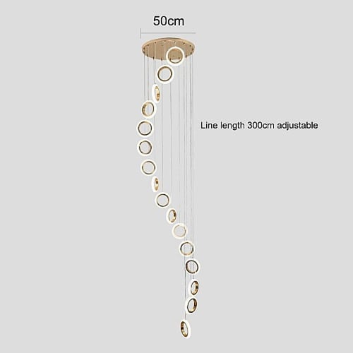 علاقي 16حلقة روز ذهبي لون الانارة 3اضاءات (125 واط...