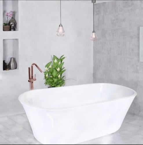 مغطس كلاسيك 180*80 ابيض بيضاوي