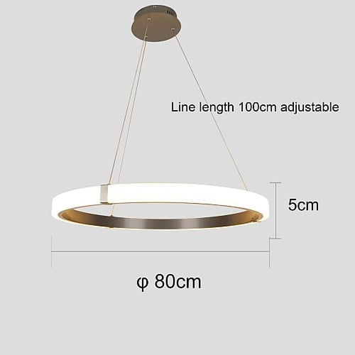 نجف مودرن حلقة رمادي لون الانارة 3اضاءات 105 واط م...