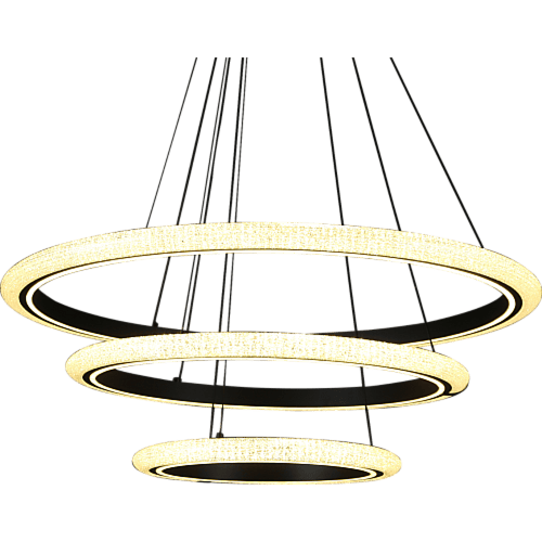 نجف مودرن اسود مع لون الانارة 3اضاءات 25 واط ثلاثي