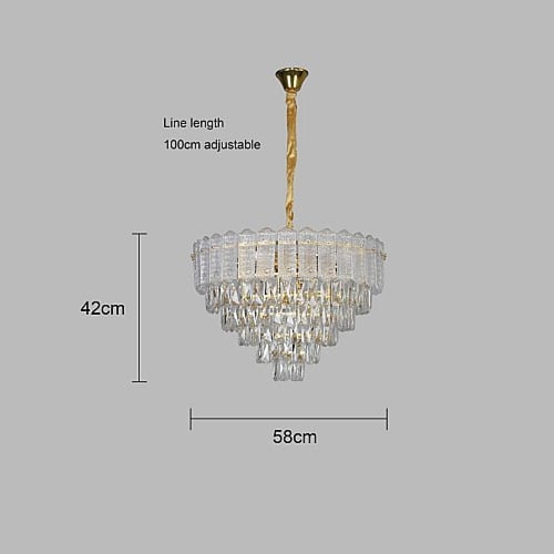 نجف مودرن ذهبي E14*9L قطر 600 ملم