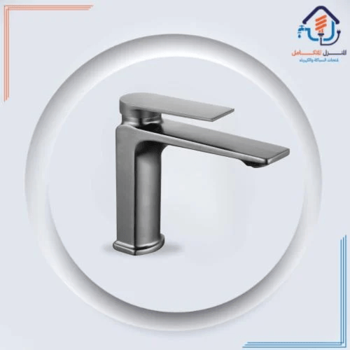 خلاط مغسلة وسط لون كروم مقاوم للصدأ