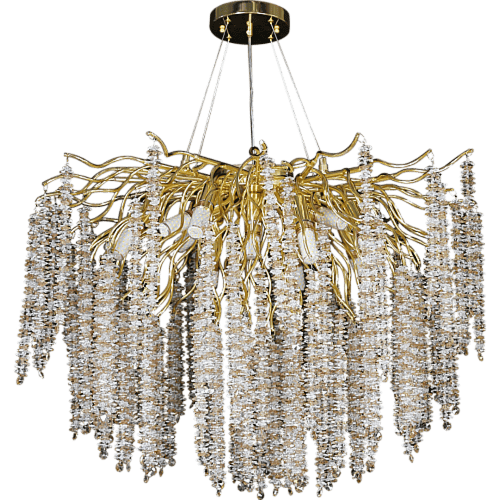 نجف مودرن ذهبي مع شفاف مع عسلي E14*13 لمبة مقاس 80...