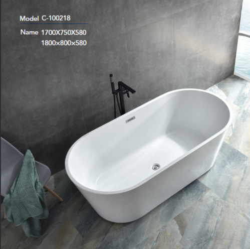 مغطس كلاسك لون ابيض مقاس 170*75 ارتفاع 580 بضمان ع...