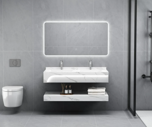 مغاسل ديكور رخام صناعي حوضين مقاس 120 سم