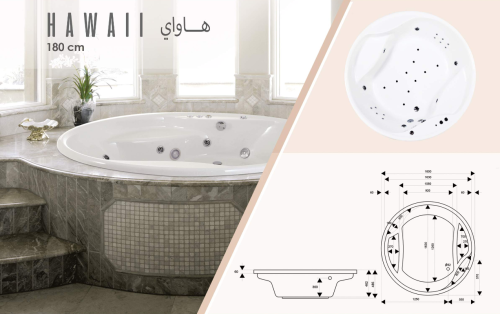 جاكوزي فل كامل مقاس 180 صناعه بحريني اجهزه اوربيه...
