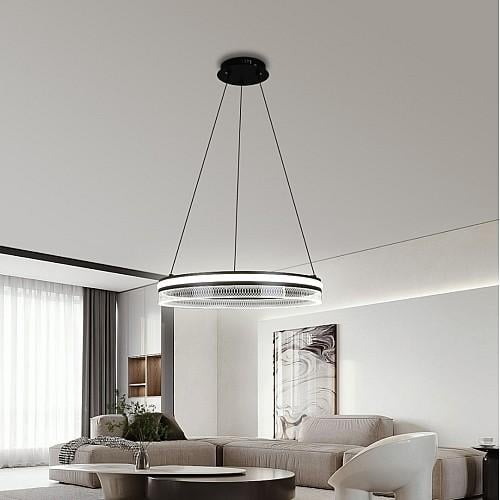 علاقي مودرن اسود لون الانارة 3اضاءات قطر 40 سم