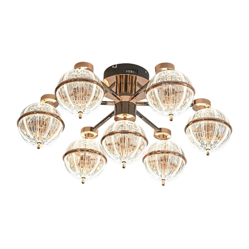 ثريا ذهبي أسود 7 لمبات