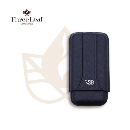 VSB London Three Finger Black Leather Case