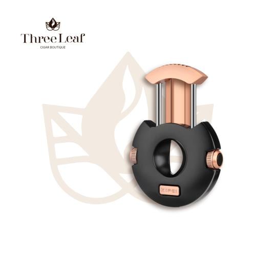 Xifei 2in1 Cigar V Cutter Black Gold