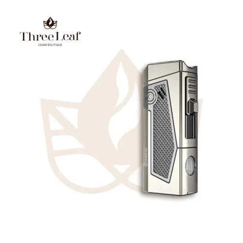 FANKAI 4 in 1 Quad Jet Flames Cigar Lighter Gray