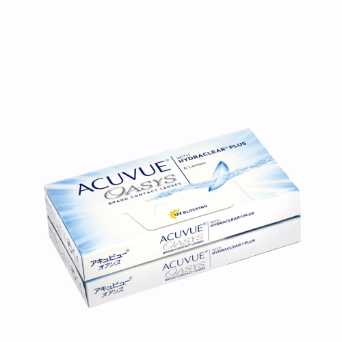 عدسات لاصقه شفافة شهريه أكيوفيو اويسس - 12 عدسه - ACUVUE OASYS 1-DAY LENSES