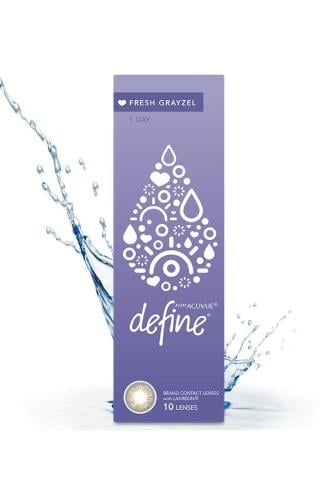 عدسات لاصقه ملونه يومية أكيوفيو ديفاين فريش جرايزل 30 عدسه - Define Fresh 1 day FRESH GRAYZEL Lenses