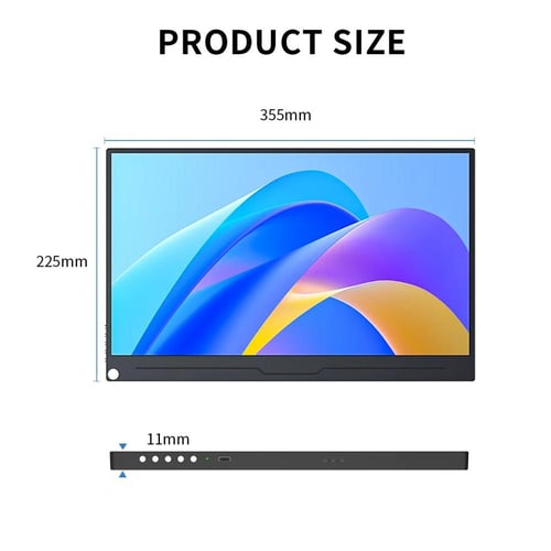 شاشة HOWENS مقاس 15.6 بوصة 4K FHD محمولة ومكبرات ص...