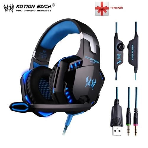 KOTION كل G2000 G9000 سماعات الألعاب ألعاب سماعة س...