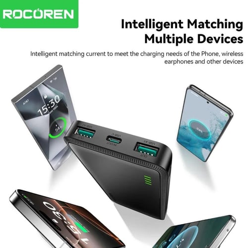 Rocoren 10000mAh شاحن محمول بطارية خارجية