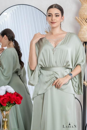 فستان تيفاني فاتح ستان باكسسوار - لاريان ستور