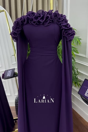 فستان بنفسجي باربي مع شيفون - لاريان ستور