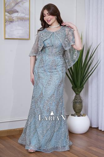 فستان سهره ملكي تيفاني مزين بتطريز فاخر - لاريان س...