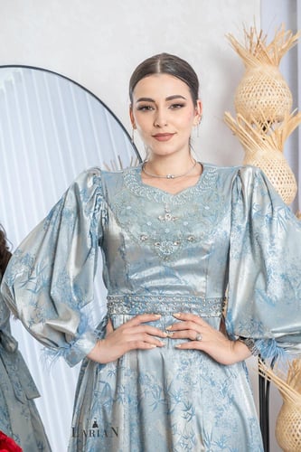 فستان ميدي مشجر بفصوص - لاريان ستور