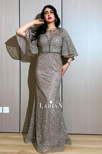 فستان سهره فراشة انيق مع فصوص وتطريز - لاريان ستور