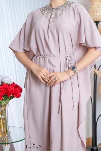 جلابية لحمي فراشة بفصوص - لاريان ستور