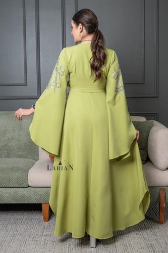 فستان تفاحي لف بفصوص انيق - لاريان ستور