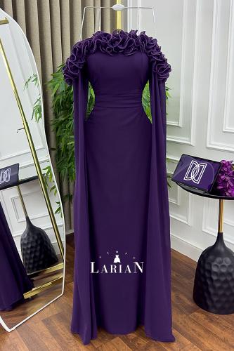 فستان بنفسجي باربي مع شيفون - لاريان ستور