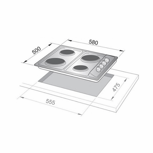 سطح بلت ان كهرباء ألجور 4 عين 60 سم إيطالي