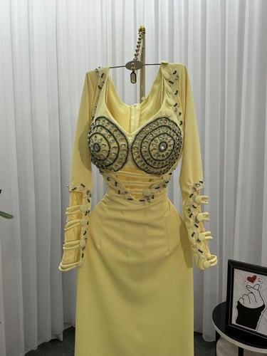 فستان باربي ليموني