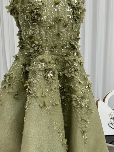 فستان سهره زيتي