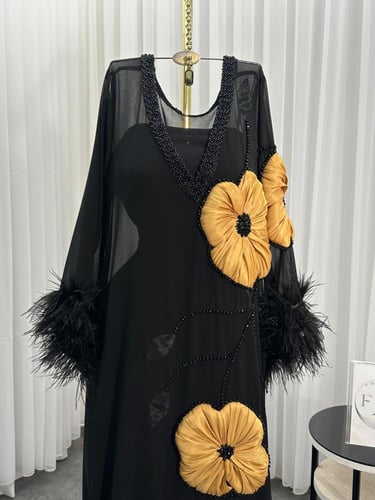 فستان شيفون البطانه استرتش