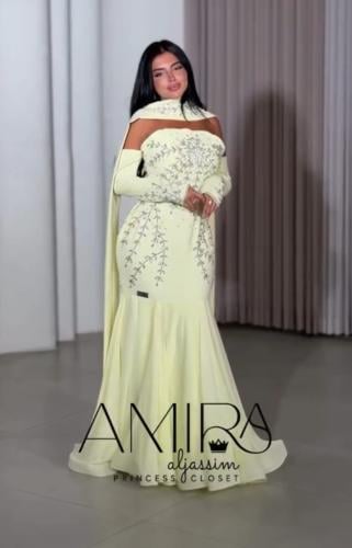 فستان باربي مع شيفون ليمون