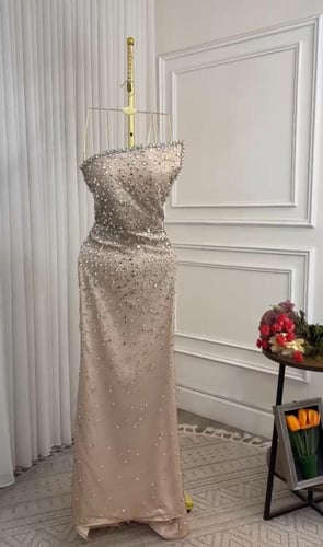 فستان كرستال مبطن تفته