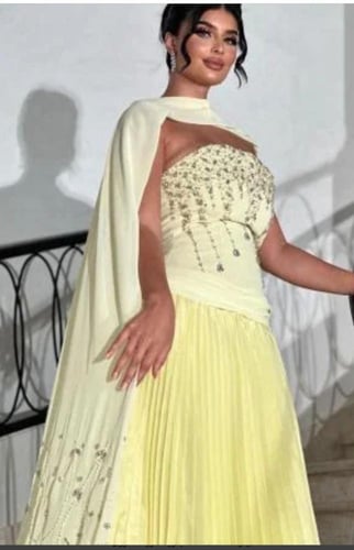 فستان سهره ليموني