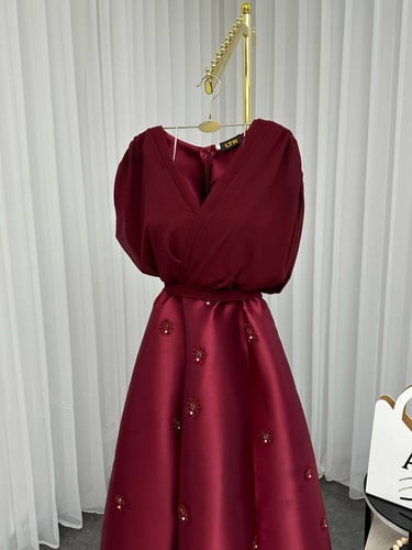 فستان سهره برغندي