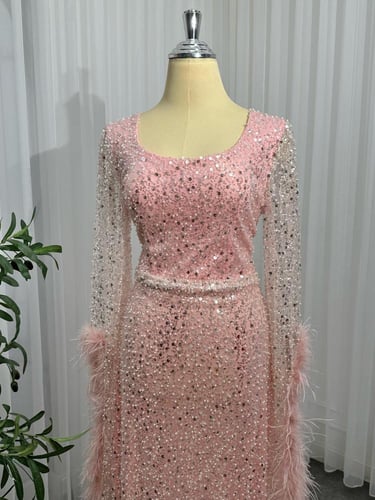 فساتين سهرات وردي