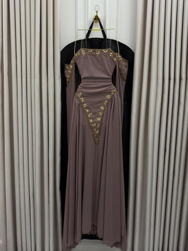 فستان جورجيت بني