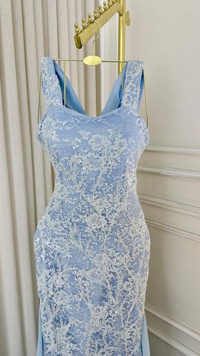 فستان باربي-جورجيت-دانتيل سماوي