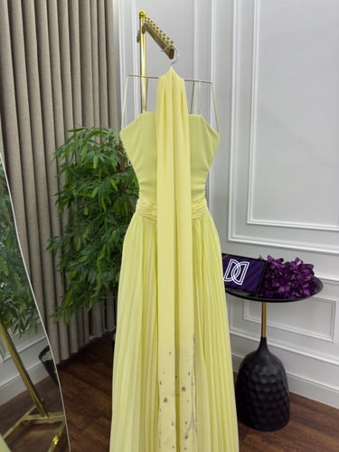 فستان سهره ليموني