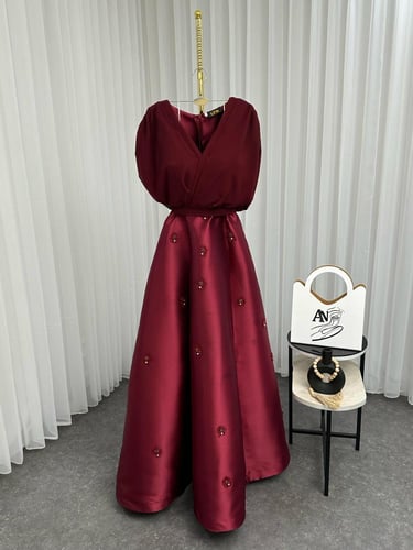 فستان سهره برغندي