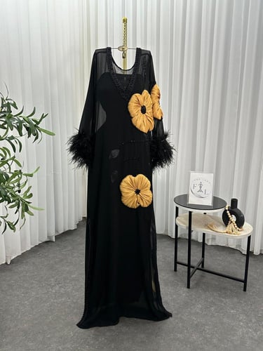 فستان شيفون البطانه استرتش